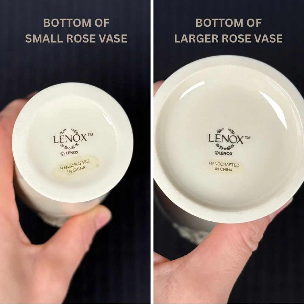 Lot of 3 | Vtg Lenox Ivrory Vases | Large & Bud Vases